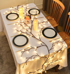 Willow Vine Lights 9.5ft 160LED, Vines for Home Decor Lighted Tree for Walls in 8 Modes & Timer, Branches Lights for Halloween Christmas