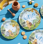 Winnie 1st Birthday Decorations Pooh Bear Balloon Arch Kit Banner Cake Decorations First Birthday Backdrop Pooh Plates And Napkins Set