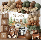 Woodland Animals Baby Shower Decoration Party Supplies, Forest Animal Neutral Gender Reveal Party Decorations, Backdrop Balloon Arch Box…