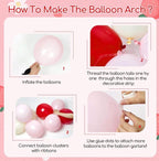 Strawberry Birthday Party Decorations with Pink Fringe Curtain Happy Birthday Banner Pink Red Sand White Balloons for Strawberry Themed