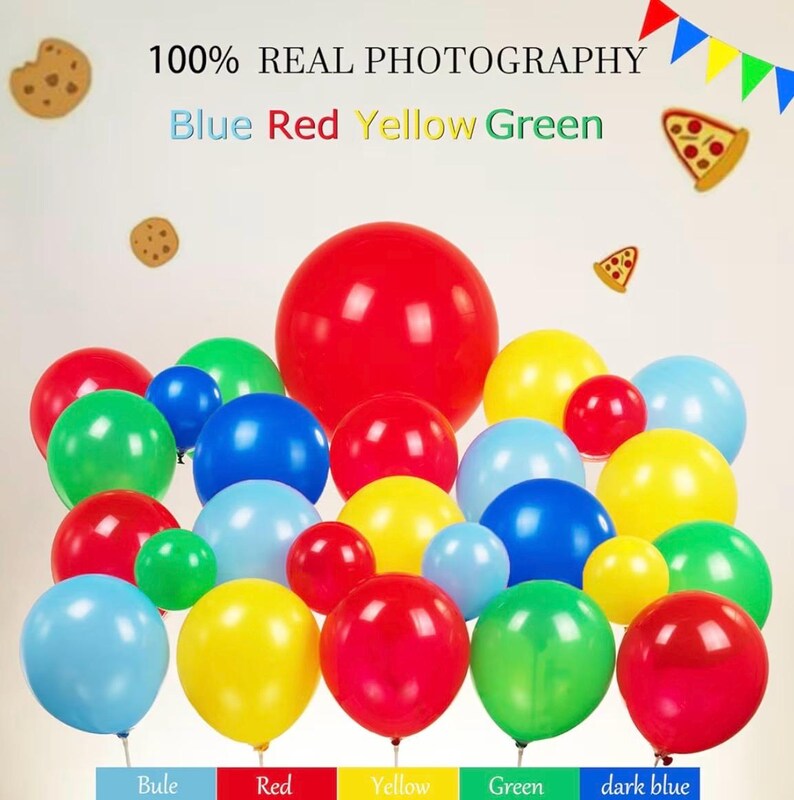 Sesame Friends Birthday Party Supplies Party Decorations Set Include Banner Backdrop red blue Balloon Garland Arch Kit stickerfor Boys Girls
