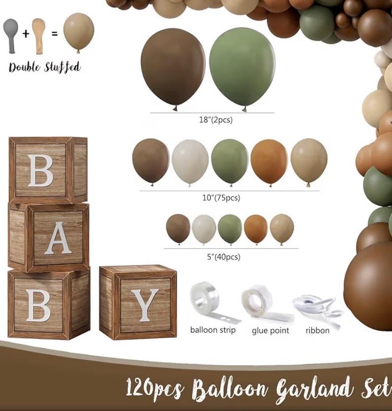 Woodland Animals Baby Shower Decoration Party Supplies, Forest Animal Neutral Gender Reveal Party Decorations,Backdrop Balloon Box Mom to Be