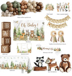 Woodland Animals Baby Shower Decoration Party Supplies, Forest Animal Neutral Gender Reveal Party Decorations,Backdrop Balloon Box Mom to Be