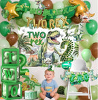 Two Rex Birthday Decorations Boy,Dinosaur 2nd Birthday Party Decorations Boys ,2 Rex Dinosaur Dino Party Decor Supplies Backdrop Balloon Box