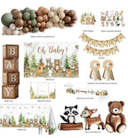 Woodland Animals Baby Shower Decoration Party Supplies, Forest Animal Neutral Gender Reveal Party Decorations, Backdrop Balloon Arch Box…