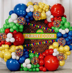 ALL-IN-1 Lego Balloon Arch Kit  Garland,Red, Blue, Green Balloons in Small Large Sizes Primary Colors for Circus, Carnival, Rainbow Birthday