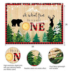 Lumberjack First Birthday Decorations, Lumberjack 1st Birthday Party Supplies,Buffalo Plaid Monthly Photo Banner Highchair Banner First Bday