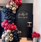 Red Black Gold Balloon Arch Garland Kit Leopard Cheetah Print Party Balloons Black Red Metallic Silver Gold Explosion Star Balloon for Girl