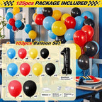 Fast One Birthday Decorations for Boys - 1st Race Car Theme Party Supplies for Baby Shower Decoration Include Birthday Hat Cake Topper