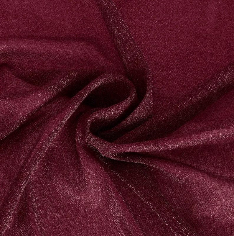 Wedding Arch Draping Fabric, 1 Panel 18FT Burgundy Sheer Backdrop Curtain Chiffon Fabric Drapery Voile Scarf Draping Panels for Wedding Arch