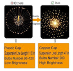 Firework Lights Waterproof Hanging, 200 LED Battery Operated Decorative String Lights Outdoor for Wedding, Party, Backyard, Patio Indoor