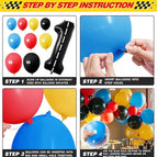 Fast One Birthday Decorations for Boys - 1st Race Car Theme Party Supplies for Baby Shower Decoration Include Birthday Hat Cake Topper