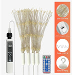 Firework Lights Waterproof Hanging, 200 LED Battery Operated Decorative String Lights Outdoor for Wedding, Party, Backyard, Patio Indoor