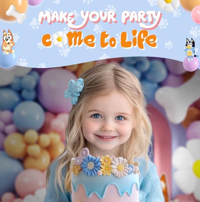 ALL-IN-1 Blue Balloon Arch Kit with BONUS Bone & Daisy Balloons for Birthday Decoration Girl - Pastel Balloons Garland for Blue Party Decor