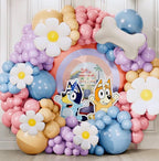 ALL-IN-1 Blue Balloon Arch Kit with BONUS Bone & Daisy Balloons for Birthday Decoration Girl - Pastel Balloons Garland for Blue Party Decor
