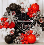 ALL-IN-1 Red Black and White Balloon Arch Kit for Red and Black Birthday Party Decorations – Reds and Blacks Balloons for Graduation ,Prom