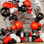 ALL-IN-1 Red Black and White Balloon Arch Kit for Red and Black Birthday Party Decorations – Reds and Blacks Balloons for Graduation ,Prom