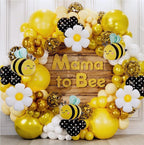 135Pcs Bumble Bee Balloon Garland Kit: Yellow Black and white Bee balloon arch for Sweet Honey Bee Baby Showers, 'What Will It Bee' themed