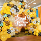 135Pcs Bumble Bee Balloon Garland Kit: Yellow Black and white Bee balloon arch for Sweet Honey Bee Baby Showers, 'What Will It Bee' themed