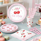 Cherry Baby Shower Party Decorations, Shes the Cherry on Top Baby Shower Decorations Girl, Pink and Red Cherry Balloons Arch, Backdrop