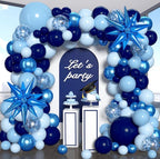 Blue Balloon Arch Kit Garland, Chrome Blue Light Navy Blue Confetti Balloons for Birthday Baby Shower 2026 Graduation Bridal Shower Wedding