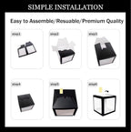 Graduation Decorations 2026 Black and Gold Balloon Boxes with Letters , Large Class of 2026 Backdrop Banner , 70pcs Balloon Garland Arch Kit