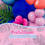 ALL-IN-1 Blue Alien Balloon Arch Kit with BONUS Palm Tree & Tropical Flowers for Cute Space Creature Theme Kids Birthday, Baby Showers