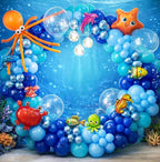 Under The Sea Balloon Garland Kit, Ocean Birthday Decorations, Sea Creature Balloon Arch, Nemo Party Decor, Fish Balloons, Baby Shower