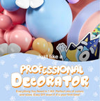 ALL-IN-1 Blue Balloon Arch Kit with BONUS Bone & Daisy Balloons for Birthday Decoration Girl - Pastel Balloons Garland for Blue Party Decor