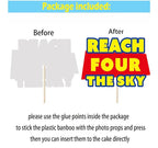 Cartoon Story 4th Birthday Party Supplies Reach Four The Sky Birthday Decorations include Balloon Arch kits Backdrop Banner Cake Topper