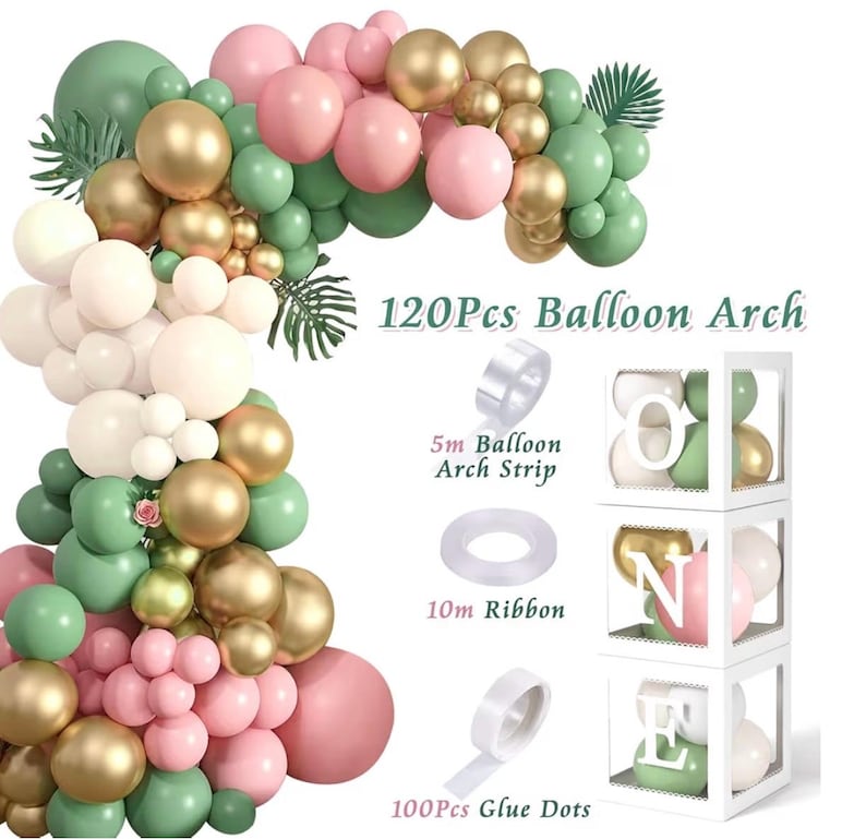 Wild One Birthday Decorations Jungle Theme 1st First Birthday Decorations Girl Huge Jungle Safari Animal Foil Balloons Pink Sage Green