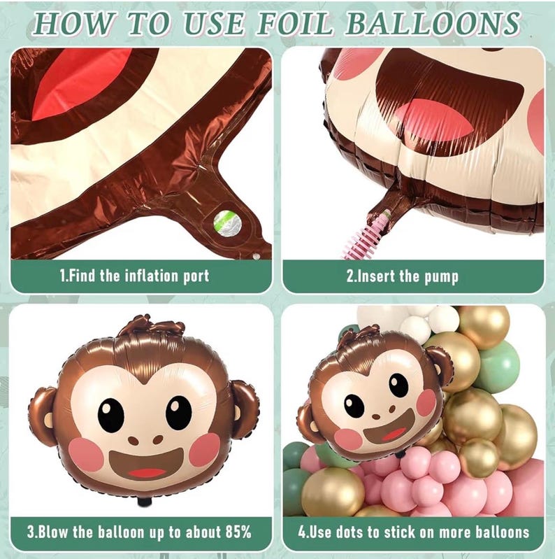 Wild One Birthday Decorations Jungle Theme 1st First Birthday Decorations Girl Huge Jungle Safari Animal Foil Balloons Pink Sage Green