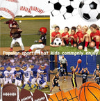 191 PCS Sports Birthday Party Decorations Includes Plates, Napkins, Cups, Knives, Forks, Banner, Cake & Cupcake Toppers, Sports Themed Party
