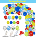 Cartoon Story 4th Birthday Party Supplies Reach Four The Sky Birthday Decorations include Balloon Arch kits Backdrop Banner Cake Topper