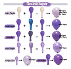 Purple Balloon Garland Kit - Double Stuffed Dark Purple Lavender Balloon Arch Latex Pearl Lilac Color for Baby Shower Birthday Butterfly