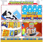 Two Infinity and Beyond Birthday Decorations Cartoon Story 2nd Birthday Party Supplies Include Balloon Arch Banner Backdrop Tablecloth Crown