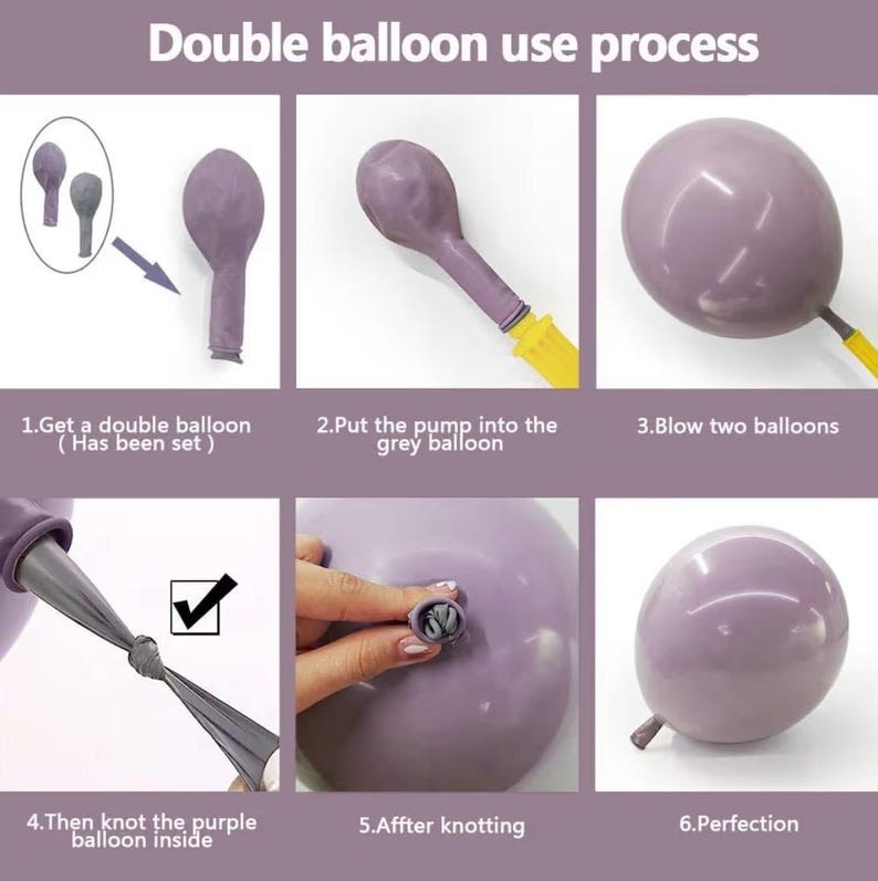 Dusty Purple Pink Balloon Arch Kit, Double Stuffed Lavender White Sand Pearl Balloon Garland with Pastel Pink Lilac Blush Gold Latex