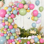 153Pcs Spring Flower Balloons Arch Garland Kit Pink Green Yellow Dusty Blue Wildflower Balloons for Floral Baby in Bloom Shower Daisy Bday