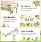 Classic Winnie Bear Baby Shower Decorations, Neutral All-In-One Pooh Baby Shower Balloon Arch Baby Boxes Backdrop Banner Tablecloth …
