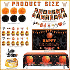 Basketball Birthday Party Decorations, Basketball Themed Party Decorations Supplies Include Balloon Arch Kit Banner Cake Topper Backdrop