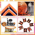 Basketball Birthday Party Decorations, Basketball Themed Party Decorations Supplies Include Balloon Arch Kit Banner Cake Topper Backdrop