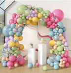 153Pcs Spring Flower Balloons Arch Garland Kit Pink Green Yellow Dusty Blue Wildflower Balloons for Floral Baby in Bloom Shower Daisy Bday