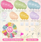 153Pcs Spring Flower Balloons Arch Garland Kit Pink Green Yellow Dusty Blue Wildflower Balloons for Floral Baby in Bloom Shower Daisy Bday