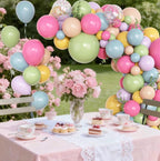 153Pcs Spring Flower Balloons Arch Garland Kit Pink Green Yellow Dusty Blue Wildflower Balloons for Floral Baby in Bloom Shower Daisy Bday