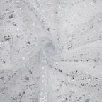 White Silver Gauze Table Runner 120 Inch 10FT, Glitter Metallic Foil Sheer Dining Holiday Wedding Anniversary Birthday Table Decor for Home