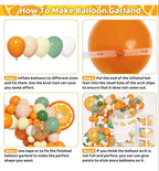 138pcs Little Cutie Baby Shower Balloon Boxes Decorations, Baby Block with Letters Orange Balloon Garland Kit A Little Cutie is On The Way
