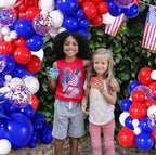 Red White and Blue Balloon Garland Arch Kit, 140Pcs Blue Red White 4th of July Balloons for Patriotic Decorations 4th of July Memorial Day