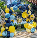 Blue and Yellow Balloons Navy Royal Blue Balloon Garland Arch Kit For Happy Birthday Summer Baby Shower Bridal Shower Lemon School Party