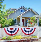 American Flag Bunting Patriotic Pleated Fan Flag USA Flags with Brass Grommets and Zip Ties for 4th of July Memorial Day Decoration Outdoor
