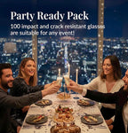 100 Pack Clear Plastic Champagne Flutes, 4.5 oz Disposable Toasting Glasses, Elegant Party Cups for Wedding, New Year, Bridal Shower